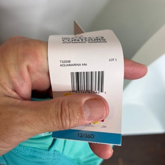 Coco Reef Women's Emerald Bra-Sized One-Piece Swimsuit Size 12/36D blue - Picture 6 of 9